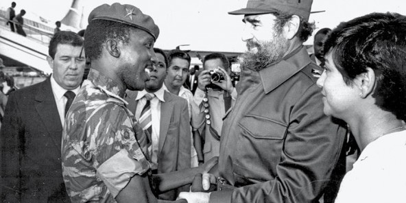 Thomas Sankara et Fidel Castro