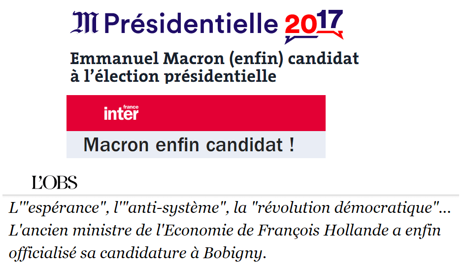 Macron candidat ouf