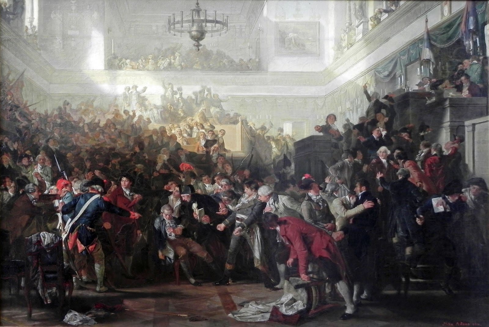 L'arrestation de Robespierre à l'Assemblée Nationale.