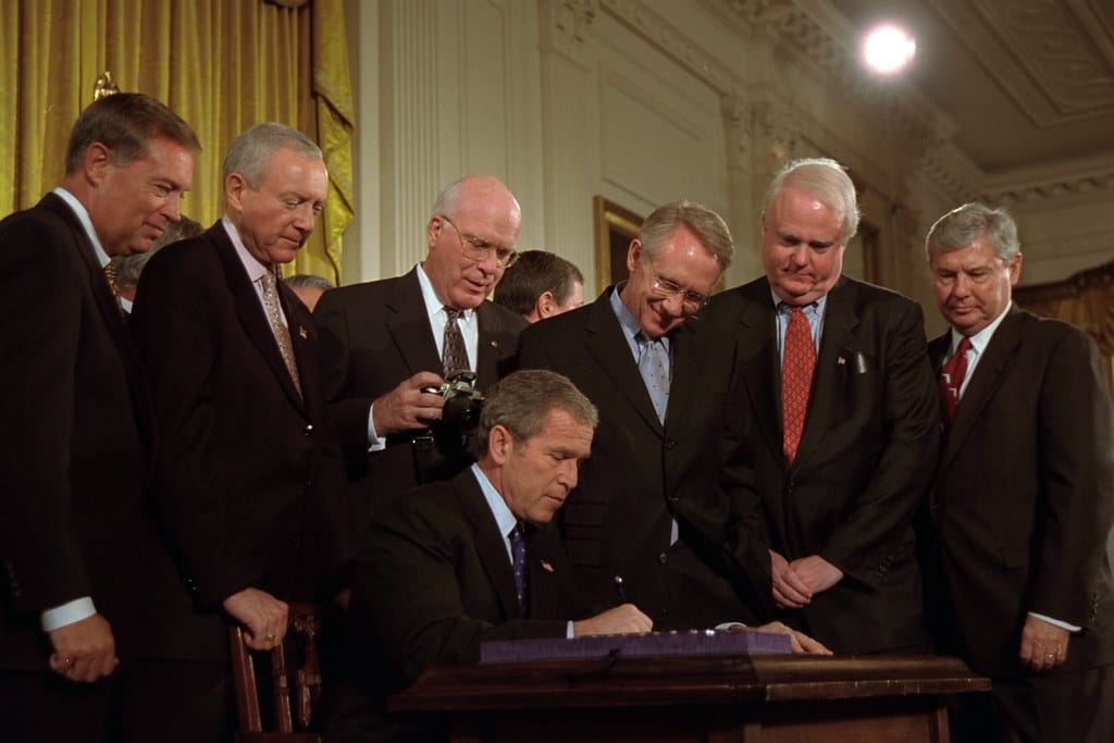 911: President George W. Bush Signs Patriot Act, 10/26/2001.