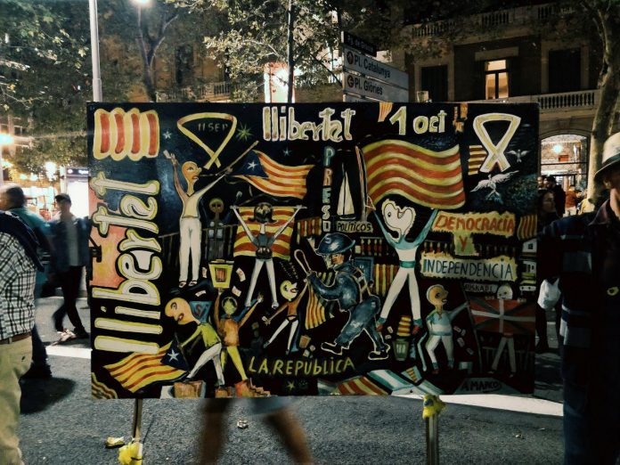 Le Guernica des indépendantistes Tableau indépendantistes catalans
