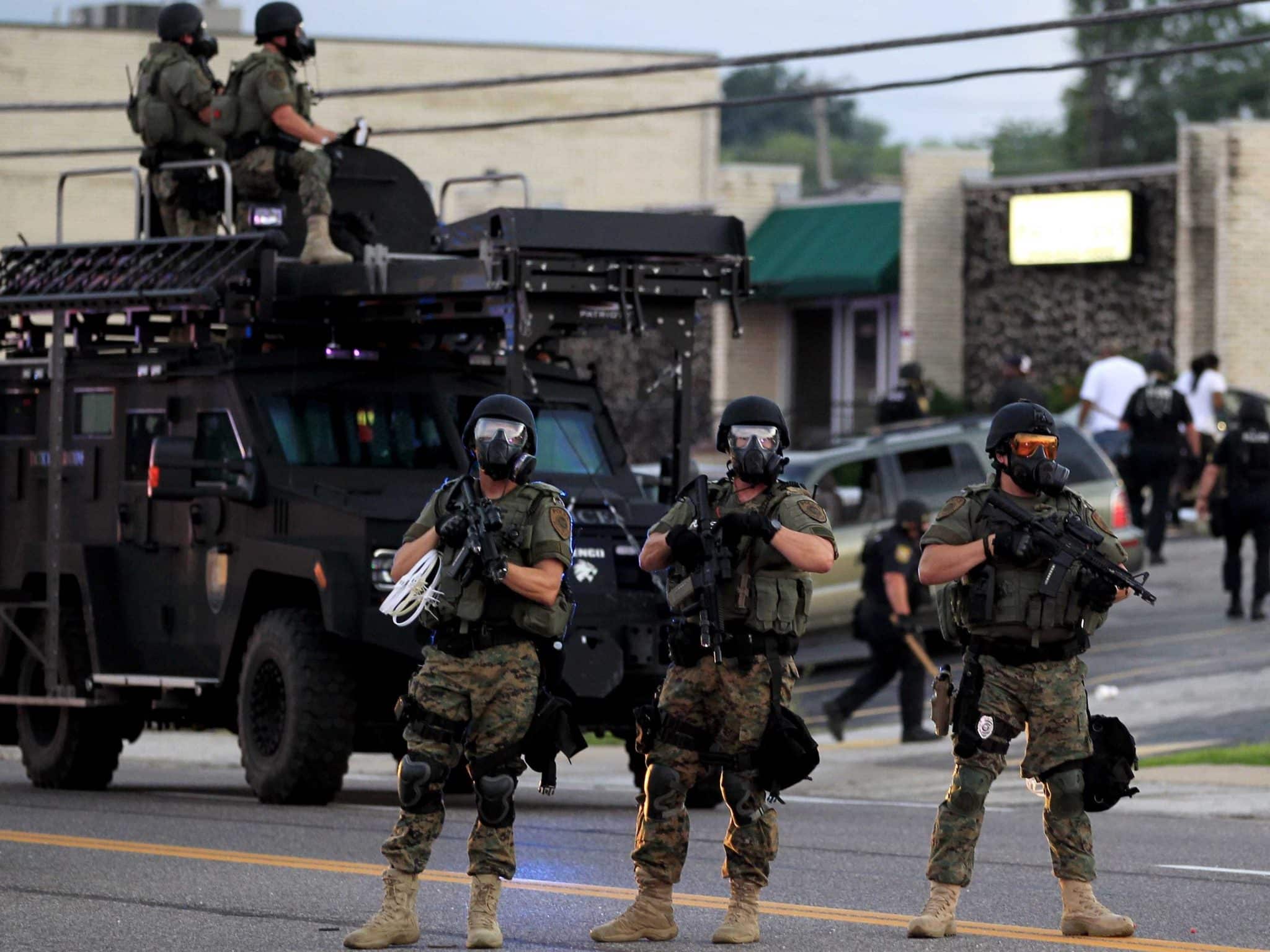 Police in Ferguson